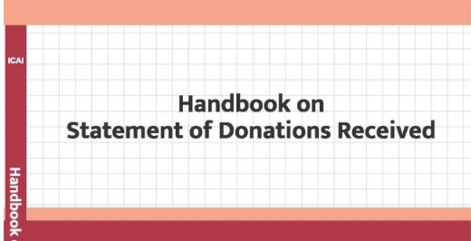 ICAI issued handbook on Statement of Donations Received